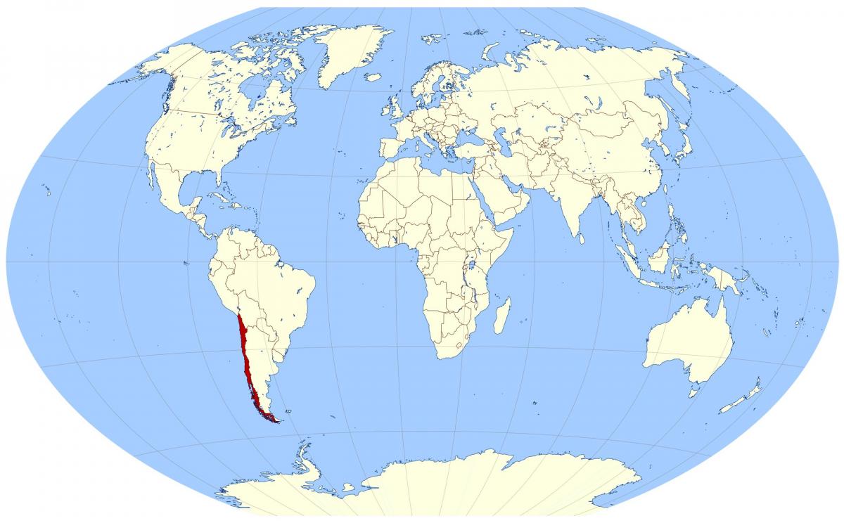 verdenskart som viser Chile