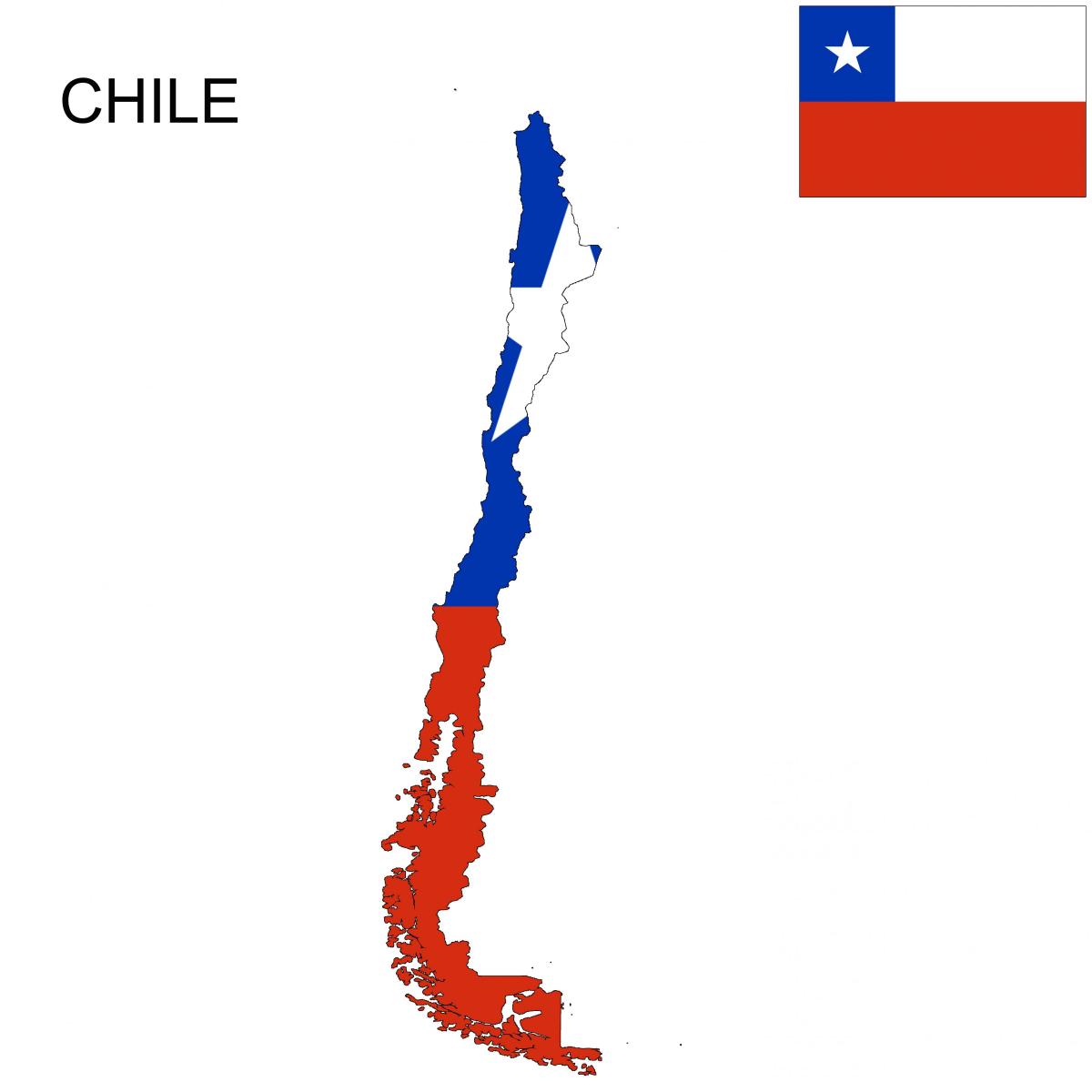 Chile kart flagg