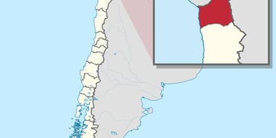 Kart av arica i Chile
