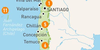 Chile provinser kart