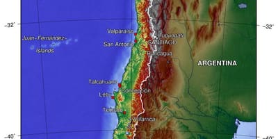Chile geografi kart