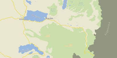 Kart over pucon, Chile